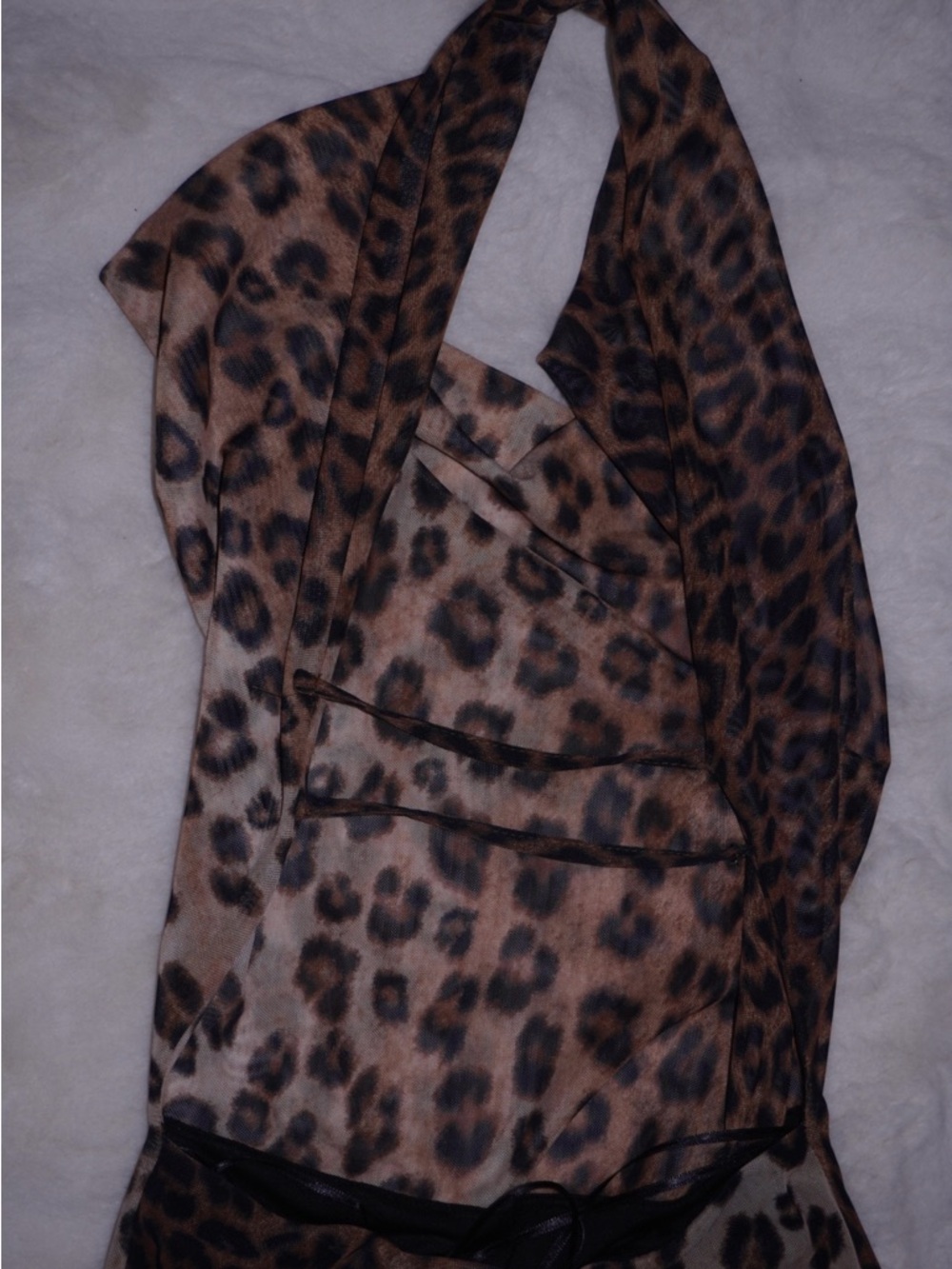 Zara Brown Leopard Print Maxi Dress